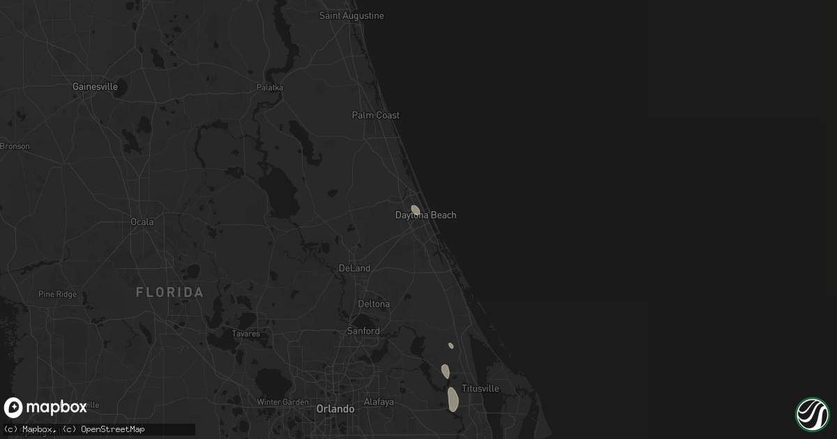 Hail map in Daytona Beach, FL on July 26, 2026