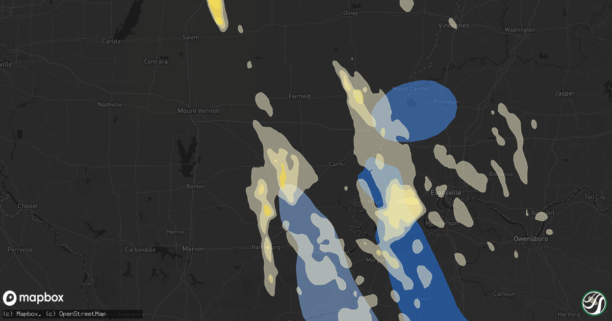 Hail map in Enfield, IL on July 26, 2026