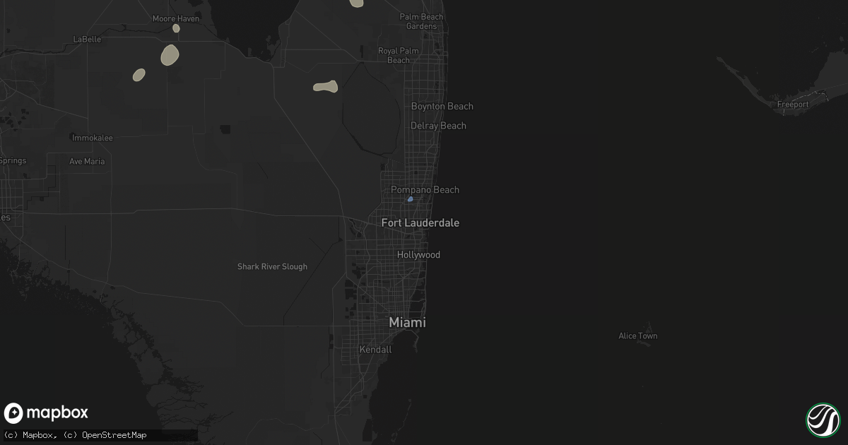 Hail map in Fort Lauderdale, FL on July 26, 2026