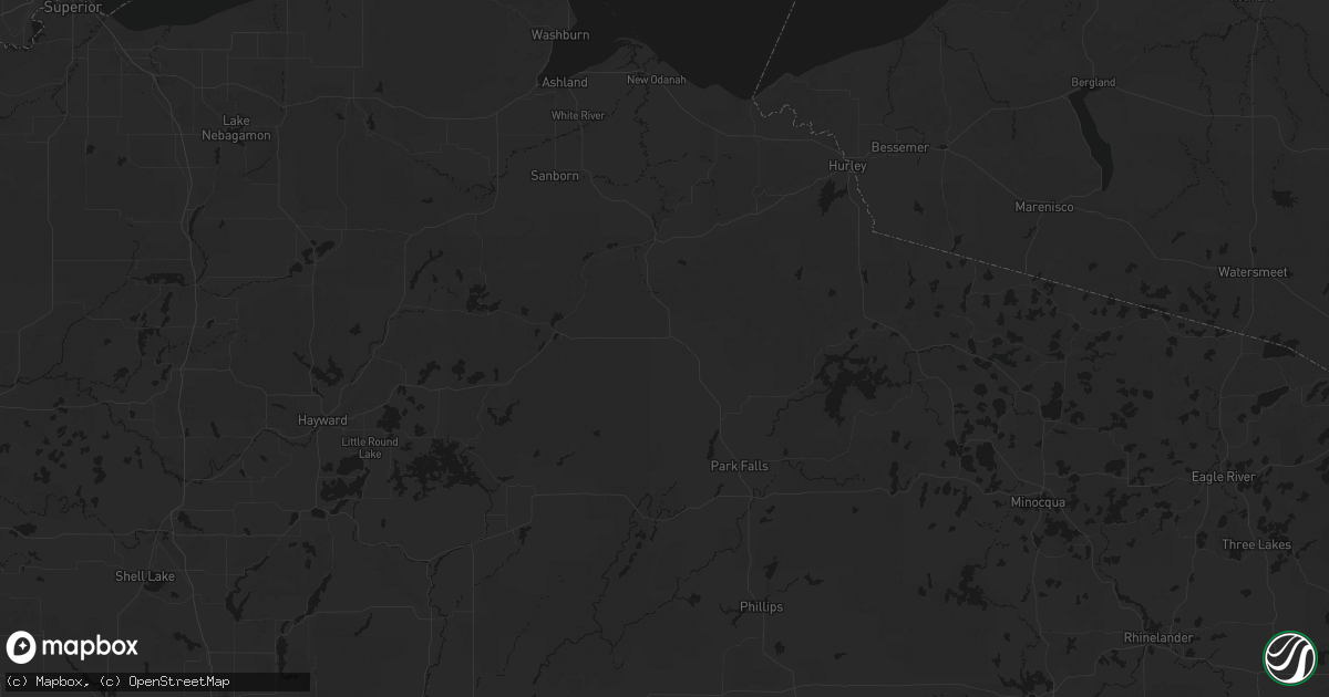 Hail map in Glidden, WI on July 26, 2026
