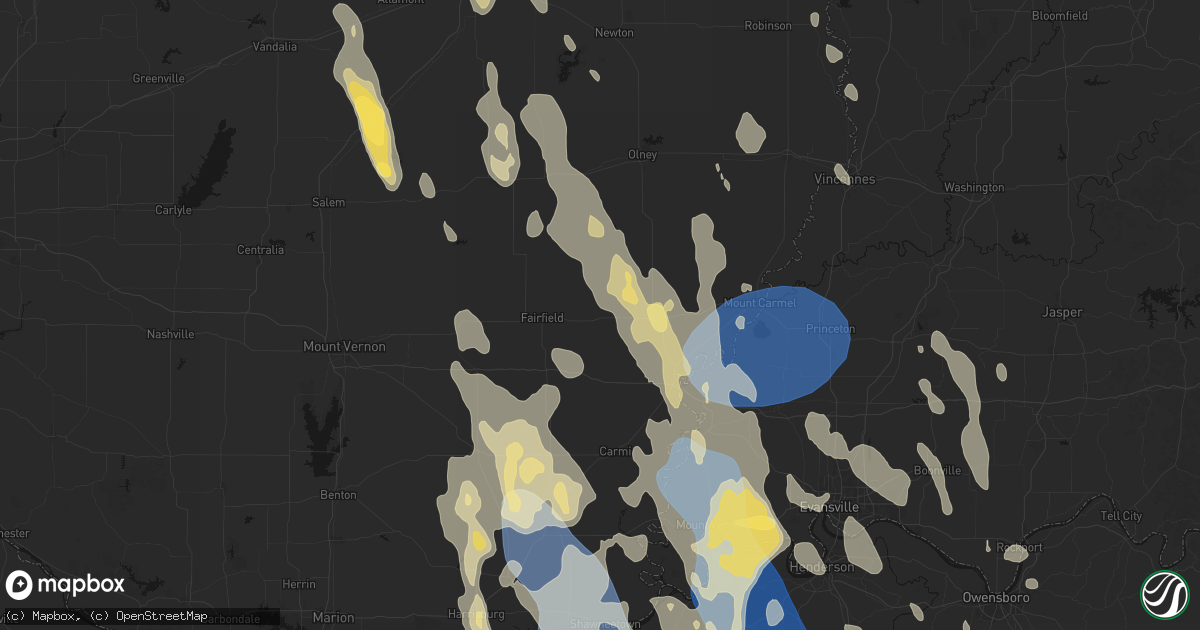 Hail map in Golden Gate, IL on July 26, 2026