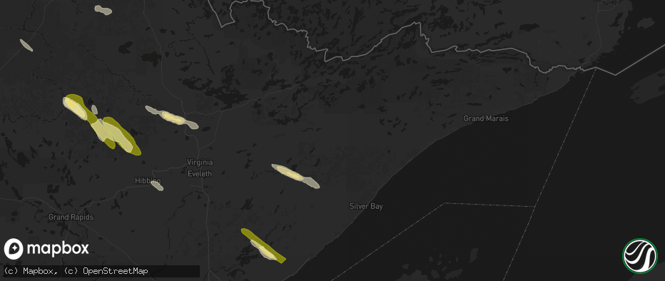Hail map in Isabella, MN on July 26, 2026