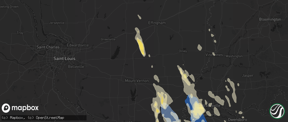 Hail map in Iuka, IL on July 26, 2026