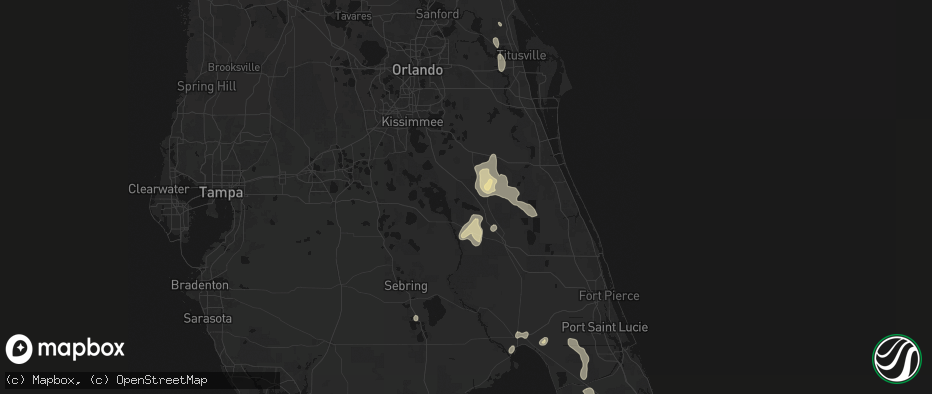 Hail map in Kenansville, FL on July 26, 2026