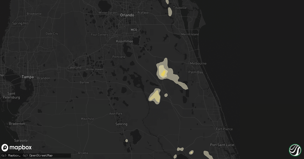 Hail map in Kenansville, FL on July 26, 2026