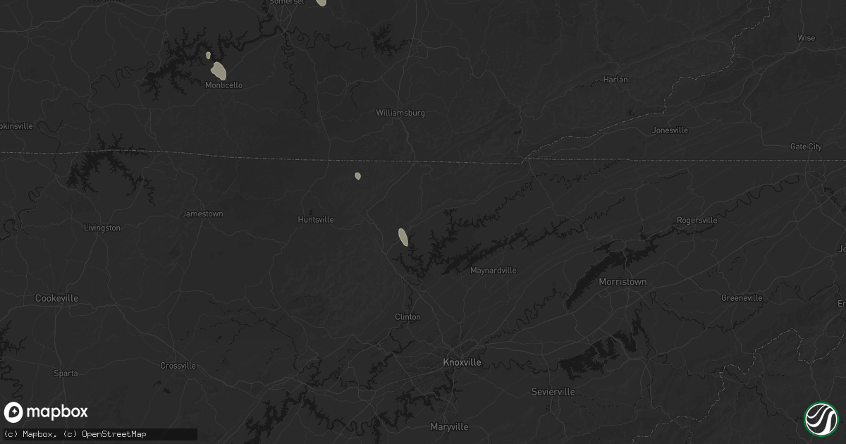 Hail map in La Follette, TN on July 26, 2026
