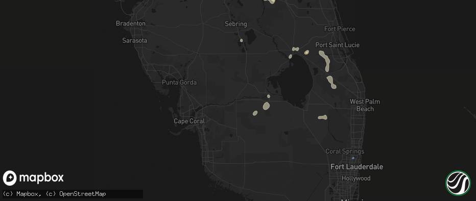 Hail map in Labelle, FL on July 26, 2026