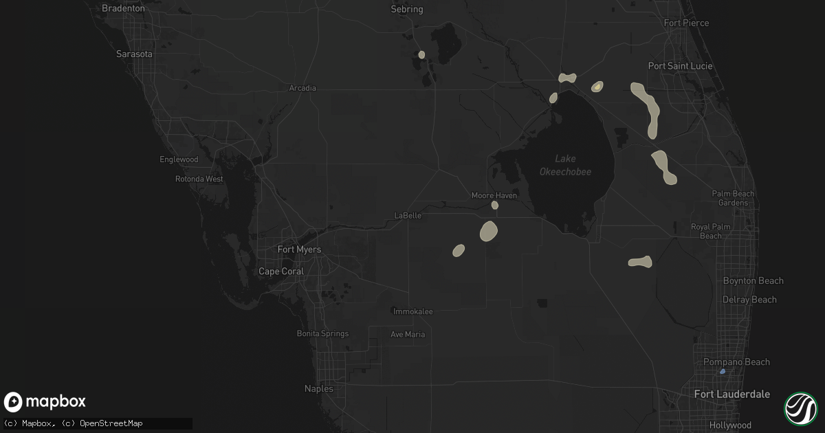 Hail map in Labelle, FL on July 26, 2026