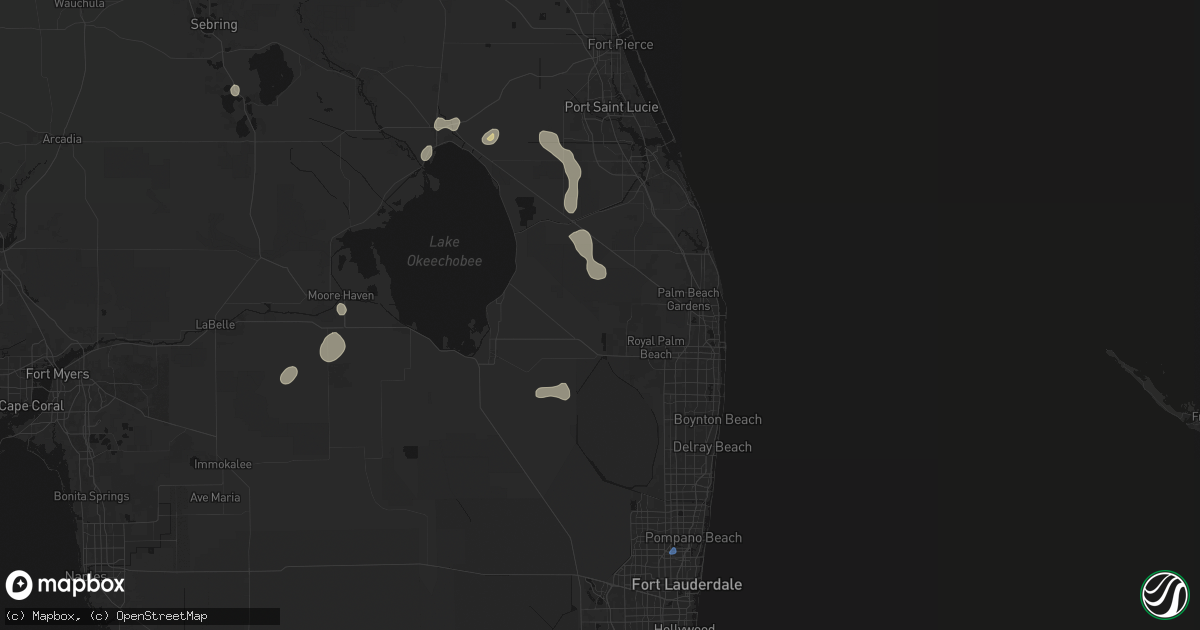 Hail map in Loxahatchee, FL on July 26, 2026