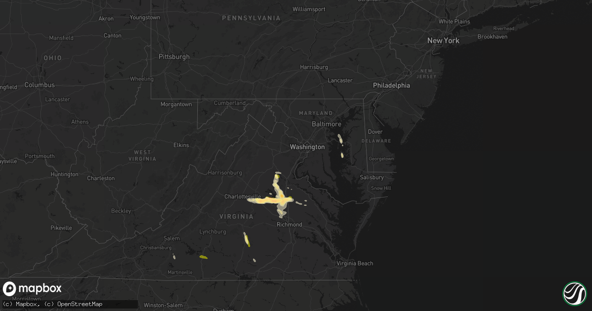 Hail map in Maryland on July 26, 2026