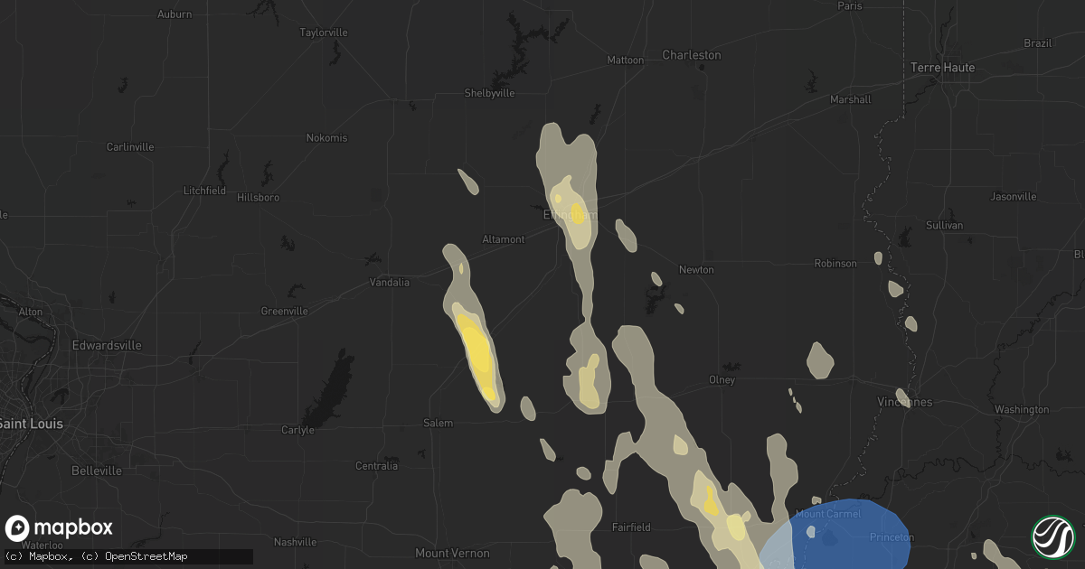 Hail map in Mason, IL on July 26, 2026