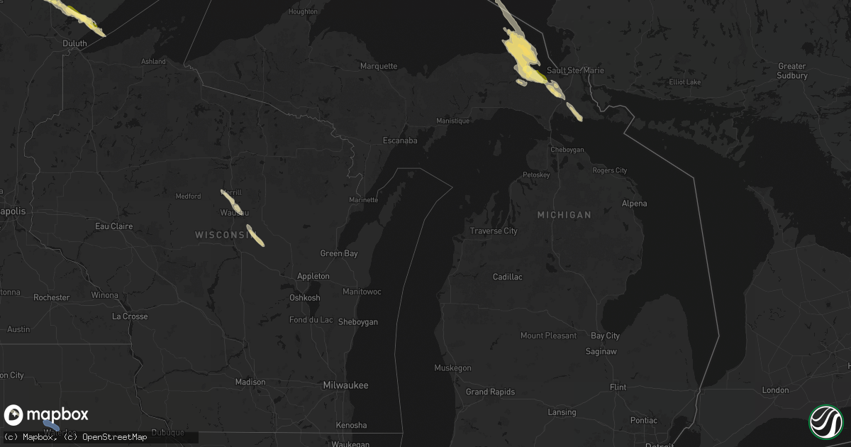 Hail map in Michigan on July 26, 2026