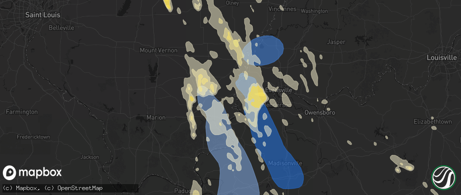 Hail map in New Haven, IL on July 26, 2026