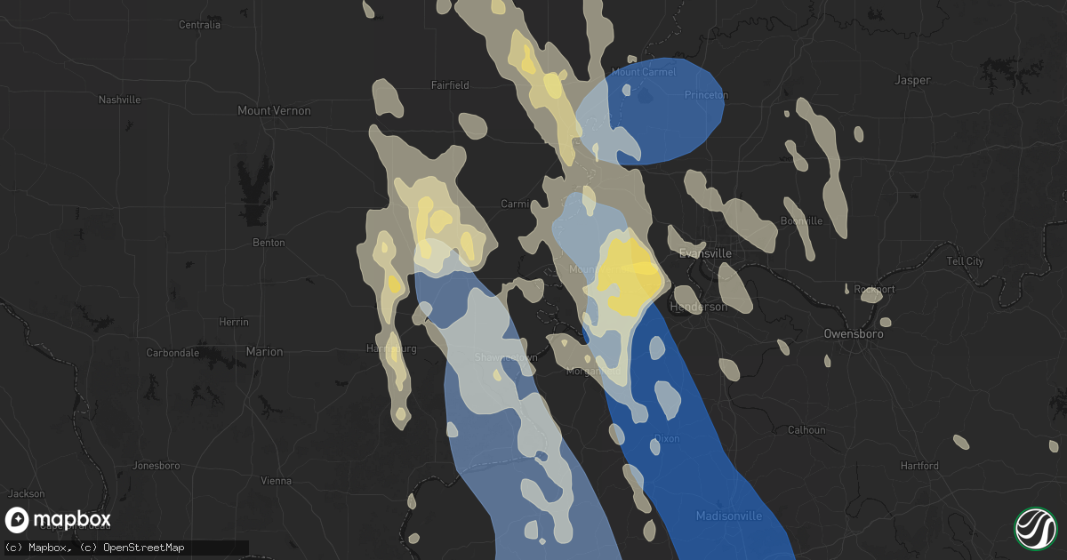 Hail map in New Haven, IL on July 26, 2026