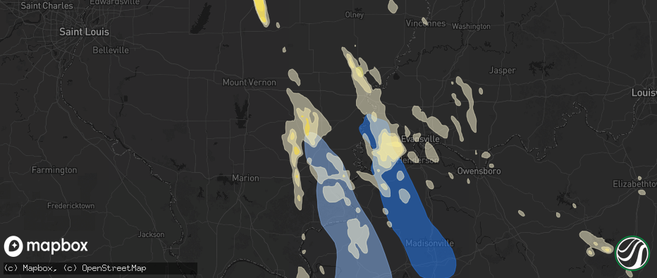 Hail map in Norris City, IL on July 26, 2026