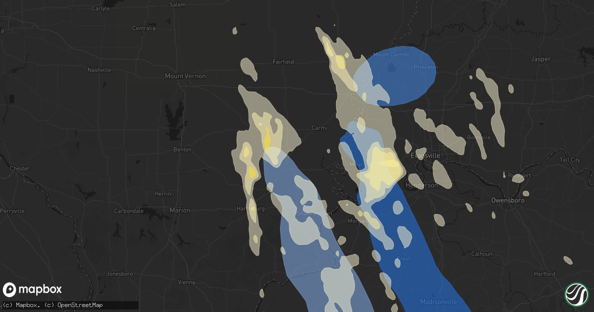 Hail map in Norris City, IL on July 26, 2026