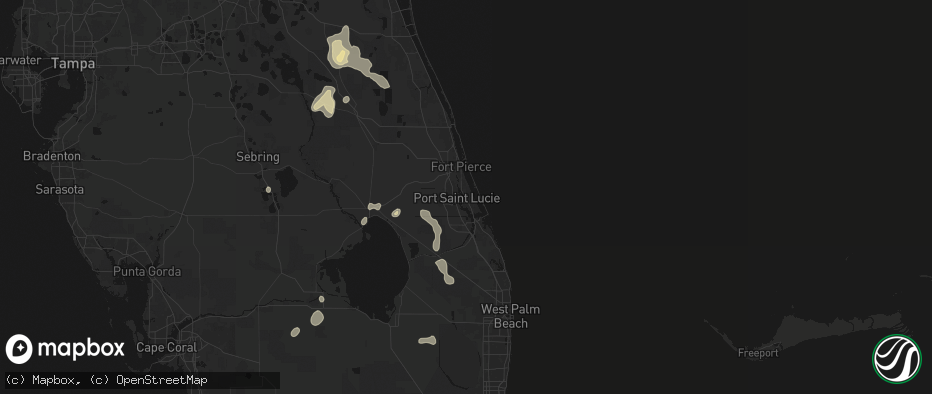 Hail map in Port Saint Lucie, FL on July 26, 2026