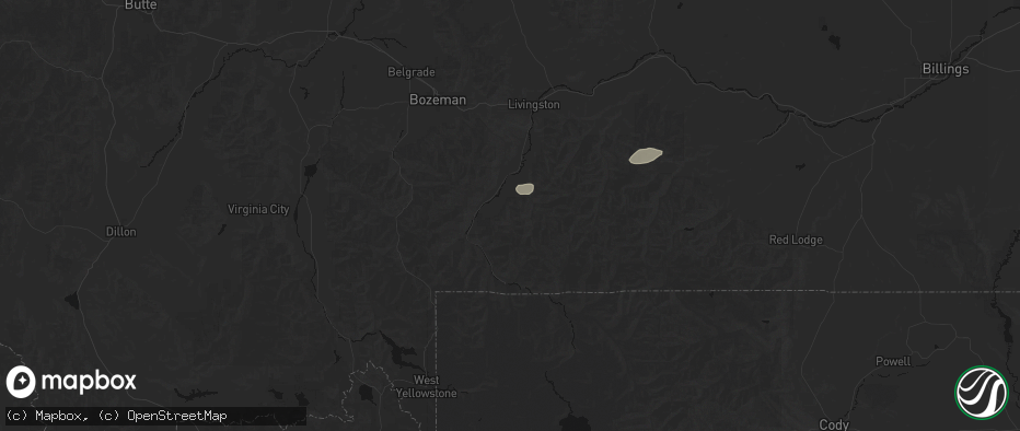 Hail map in Pray, MT on July 26, 2026
