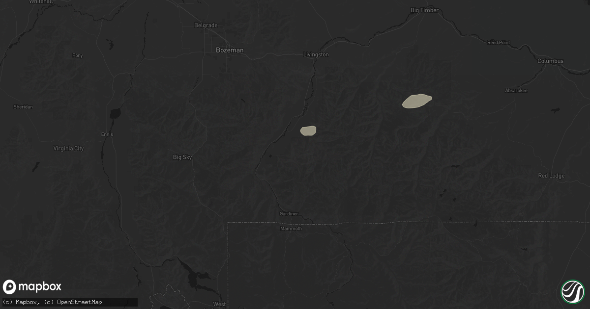 Hail map in Pray, MT on July 26, 2026