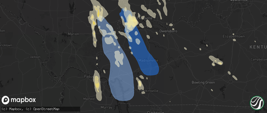 Hail map in Providence, KY on July 26, 2026