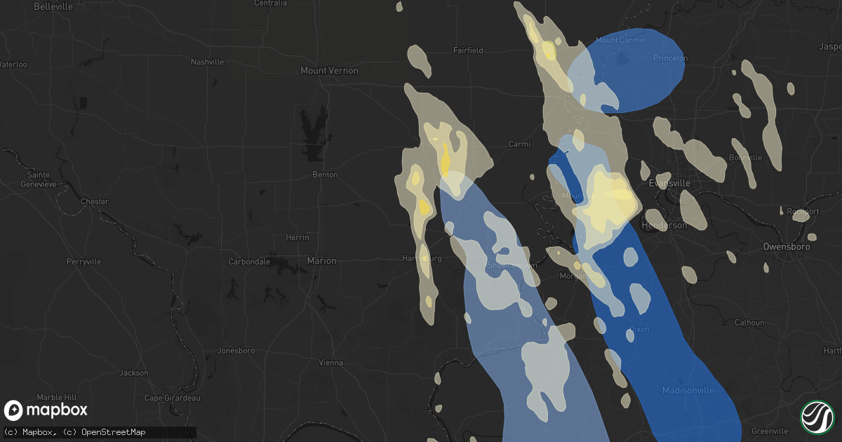 Hail map in Raleigh, IL on July 26, 2026