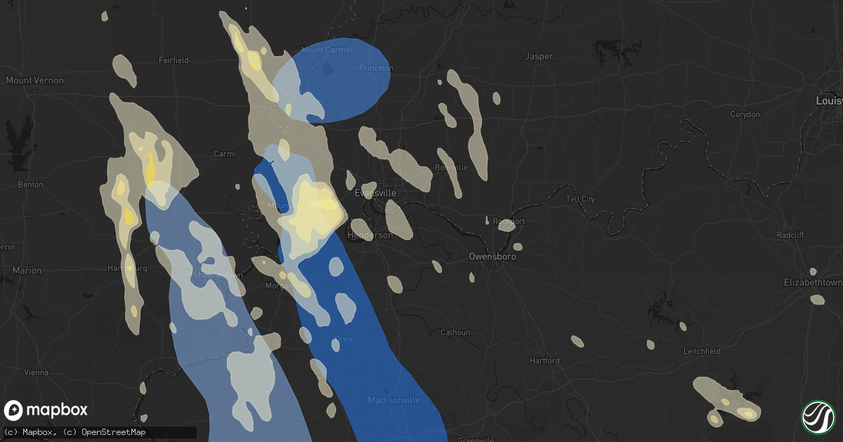 Hail map in Reed, KY on July 26, 2026