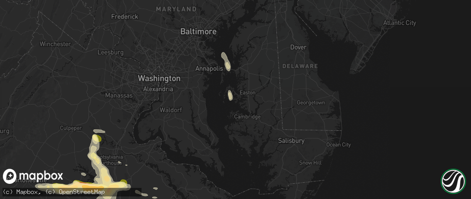 Hail map in Royal Oak, MD on July 26, 2026