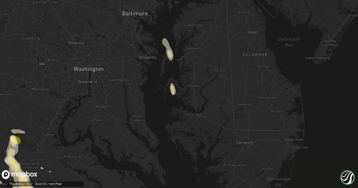 Hail map in Royal Oak, MD on July 26, 2026