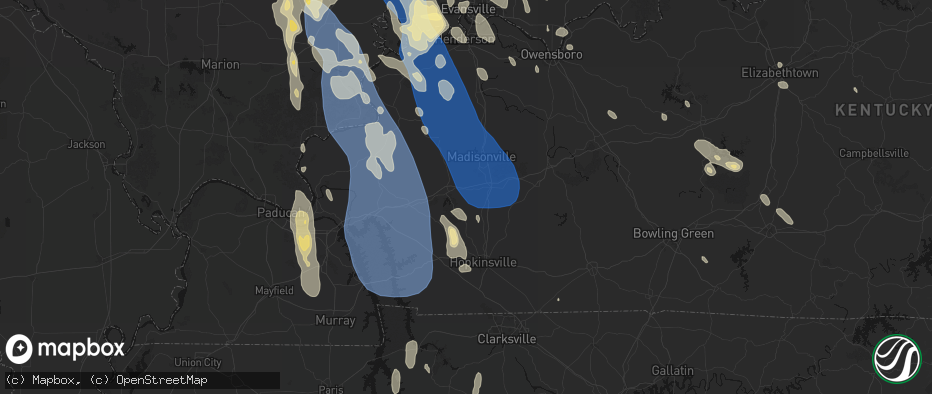 Hail map in Saint Charles, KY on July 26, 2026