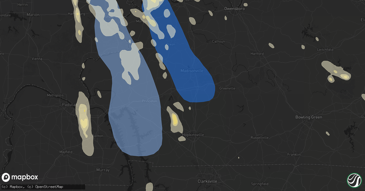 Hail map in Saint Charles, KY on July 26, 2026