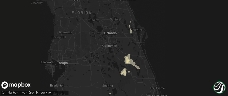 Hail map in Saint Cloud, FL on July 26, 2026