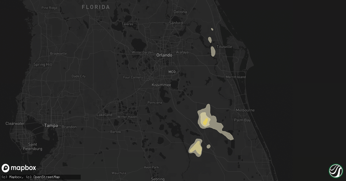 Hail map in Saint Cloud, FL on July 26, 2026