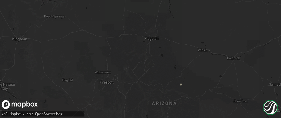 Hail map in Sedona, AZ on July 26, 2026