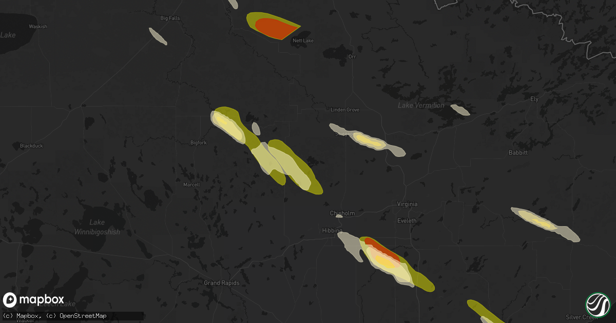 Hail map in Side Lake, MN on July 26, 2026