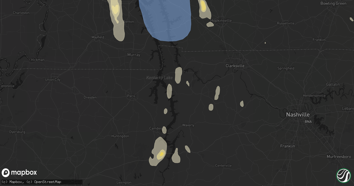 Hail map in Stewart, TN on July 26, 2026
