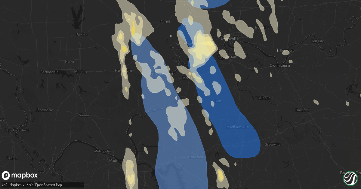 Hail map in Sturgis, KY on July 26, 2026