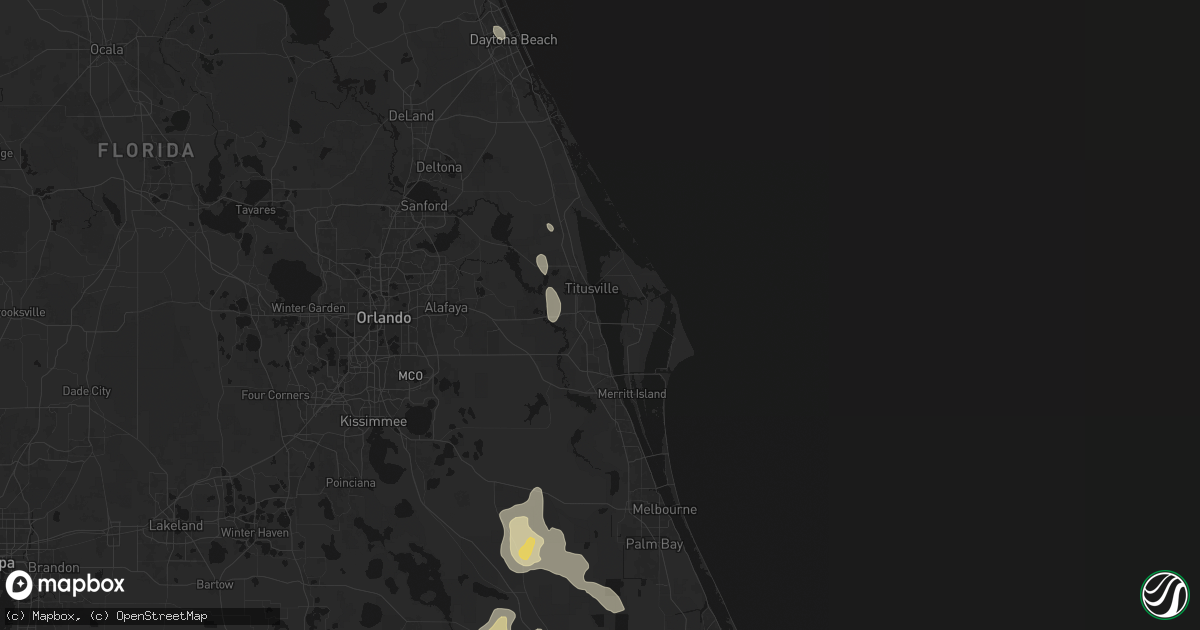 Hail map in Titusville, FL on July 26, 2026