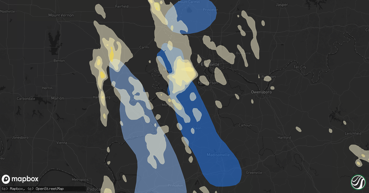 Hail map in Waverly, KY on July 26, 2026