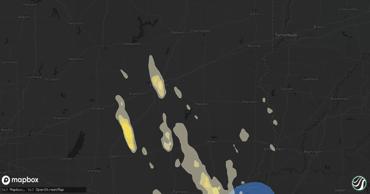 Hail map in Wheeler, IL on July 26, 2026