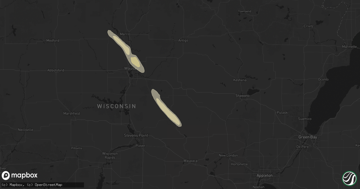Hail map in Wittenberg, WI on July 26, 2026