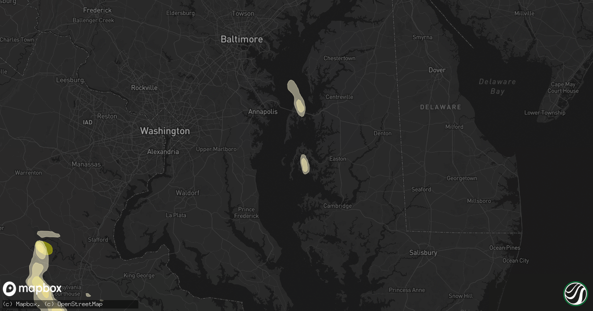 Hail map in Wittman, MD on July 26, 2026