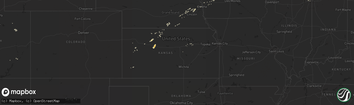 Hail map in Alabama on July 27, 2011