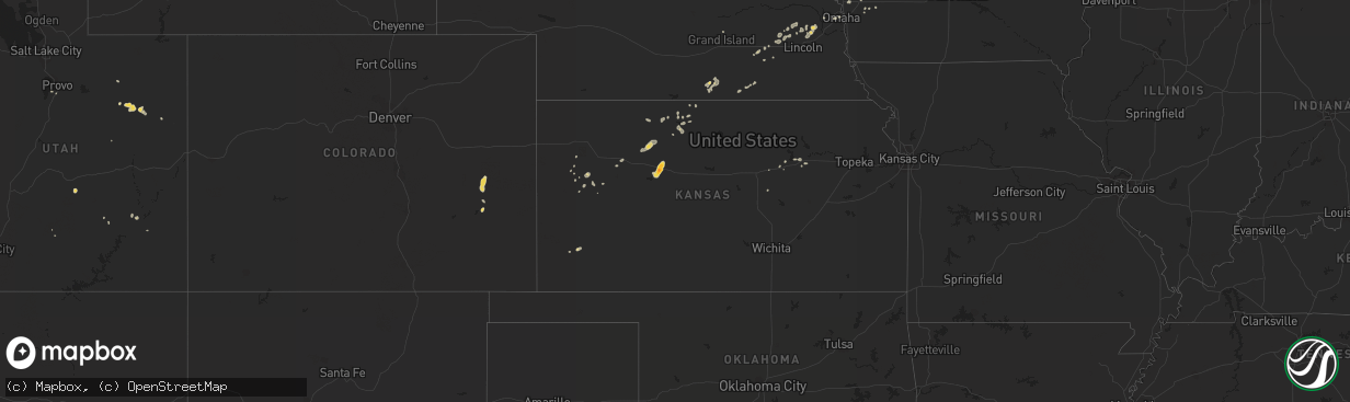 Hail map on July 27, 2011