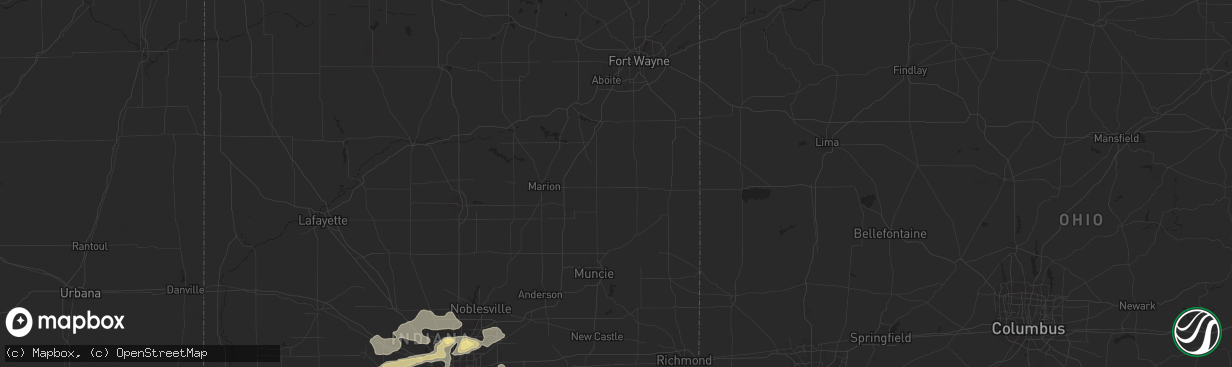 Hail map in Jeffersonville, IN on July 27, 2012