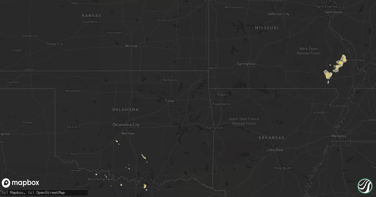 Hail map on July 27, 2012