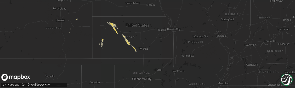 Hail map in Arizona on July 27, 2013