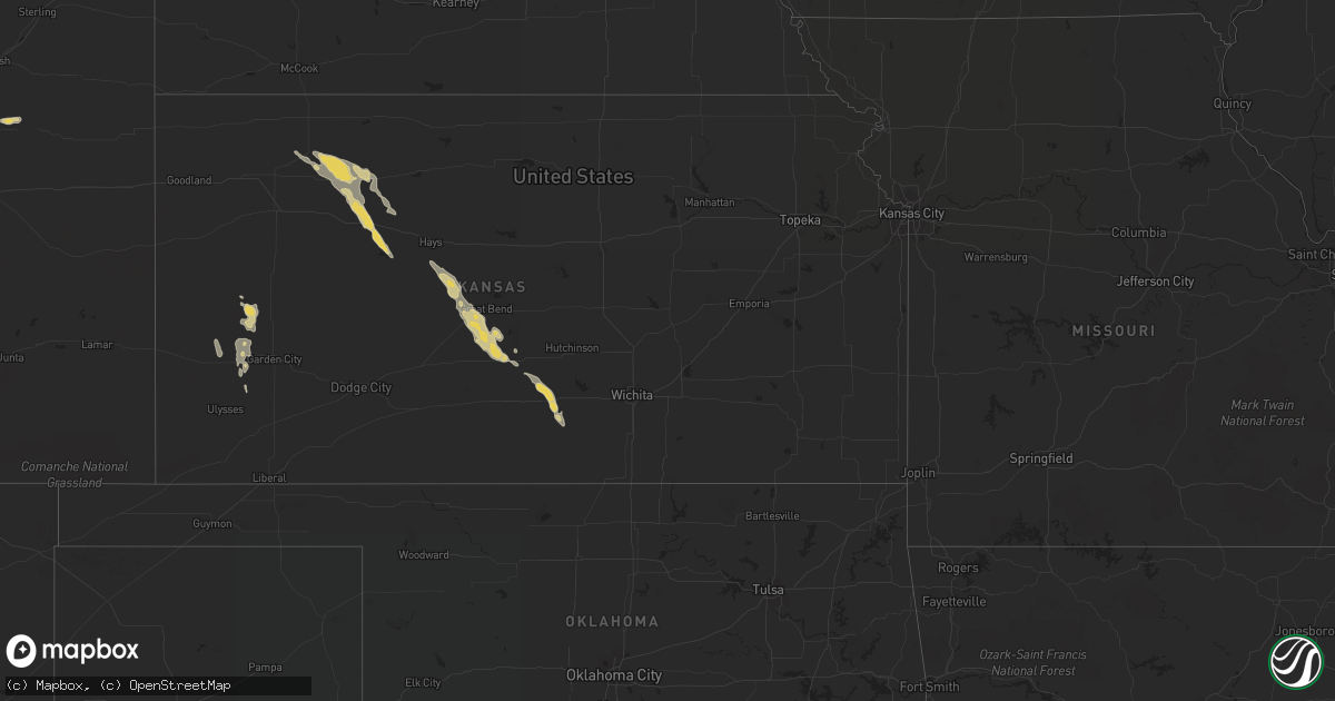 Hail map in Georgia on July 27, 2013