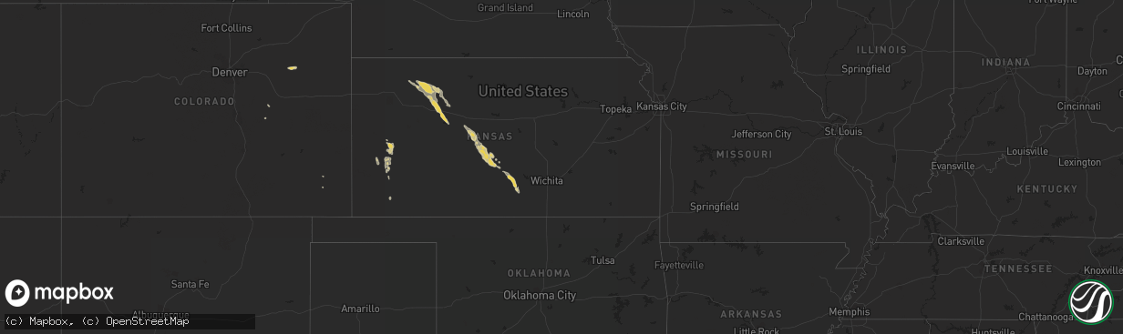 Hail map on July 27, 2013