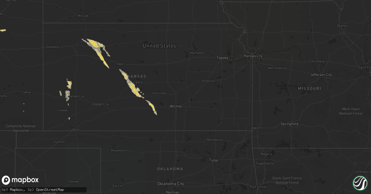 Hail map on July 27, 2013