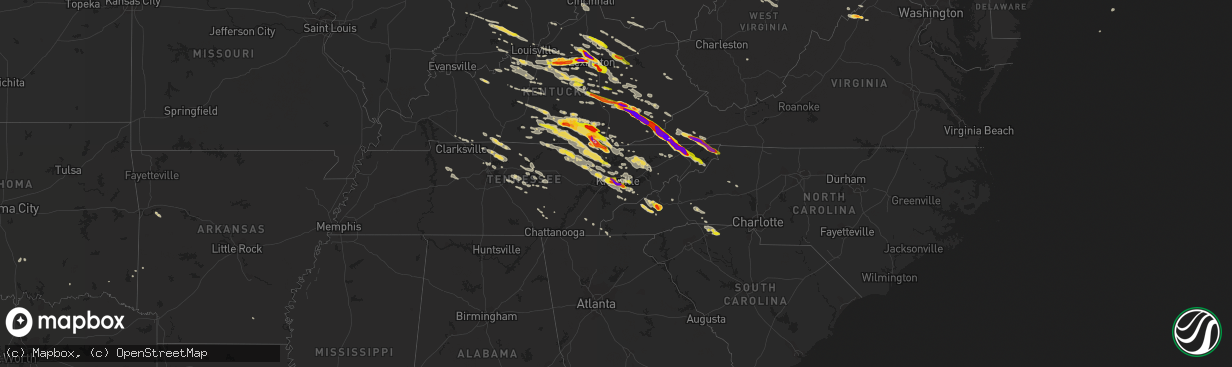 Hail map on July 27, 2014